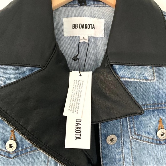 BB Dakota zip up denim vest womens size small - Picture 3 of 4